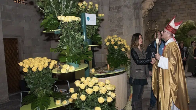 Omella, en la bendición de rosas por Sant Jordi