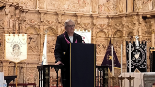 María Luisa Berzosa en la catedral de Barbastro