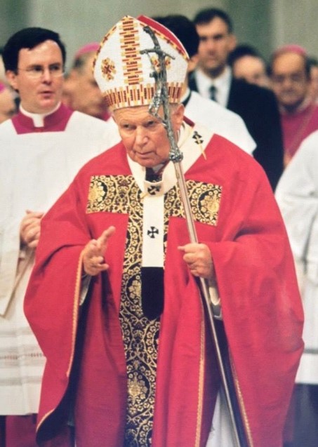 monseñor Viviani y Juan Pablo II