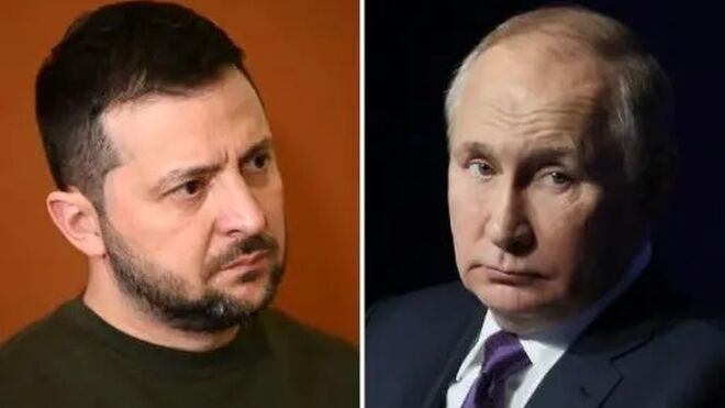 Vladimir Zelenski y Vladimir Putin