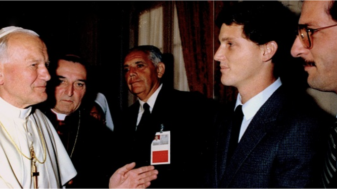 Juan Pablo II con Len y Scheuch