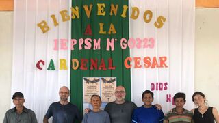 El equipo misionero en la comunidad Libertad