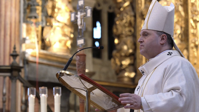 Francisco Prieto, en la catedral compostelana