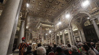 Francisco, en una imagen en Santa María la mayor, donde reposará