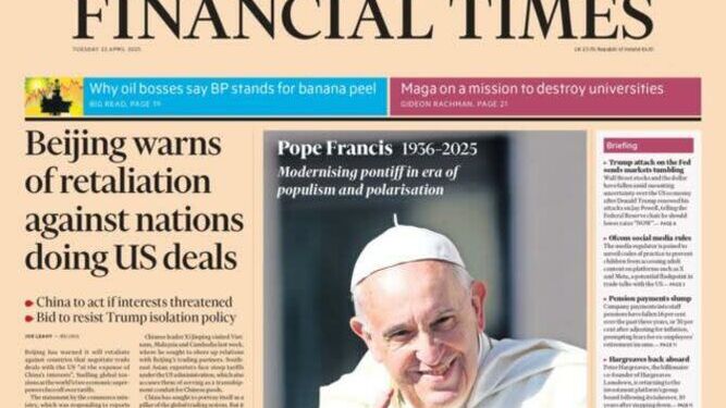 Portada del Financial Times