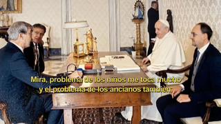 Un momento de la entrevista inédita del Papa Francisco