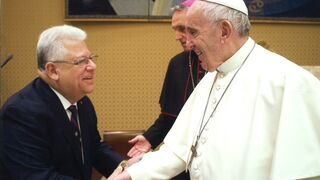 Mario Paredes, con el Papa