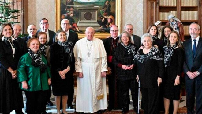 El papa Francisco recibe a una delegación de Manos Unidas
