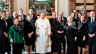 El papa Francisco recibe a una delegación de Manos Unidas