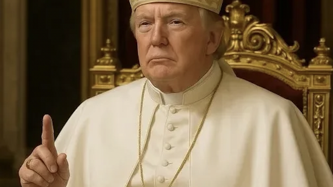 Trump, caracterizado como papa por la IA