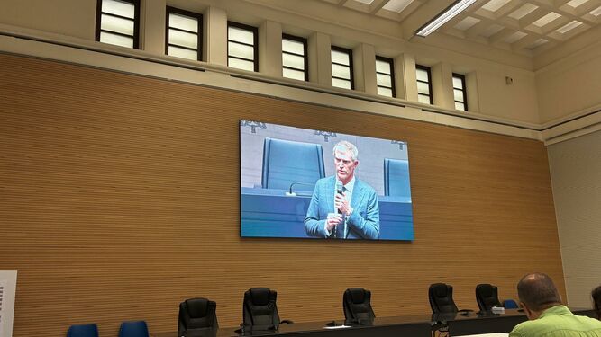 Bruni, en la Sala Stampa
