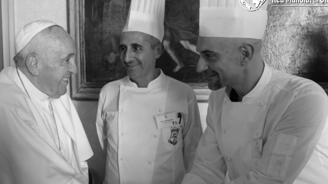 Papa Francisco y cocineros