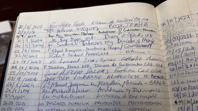 Libro de firmas de la Basílica de La Santa, en Ávila