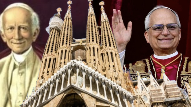 La Sagrada Familia, de León XIII a León XIV
