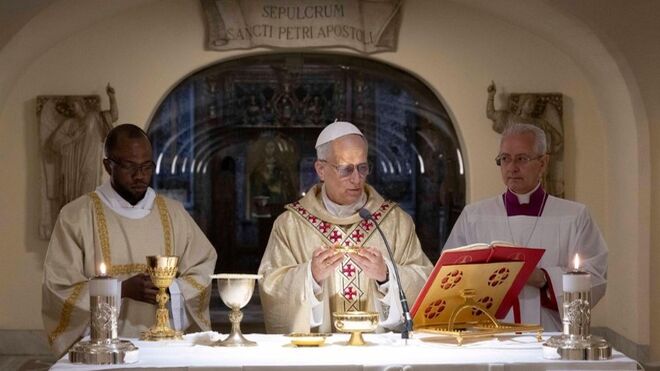 Prevost, en las Grutas Vaticanas