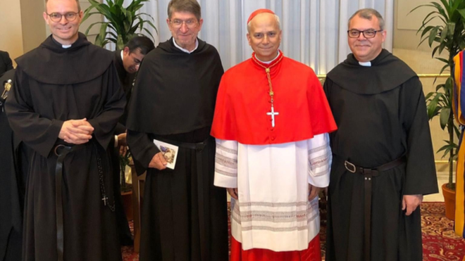 Prevost, con los agustinos en su creación como cardenal