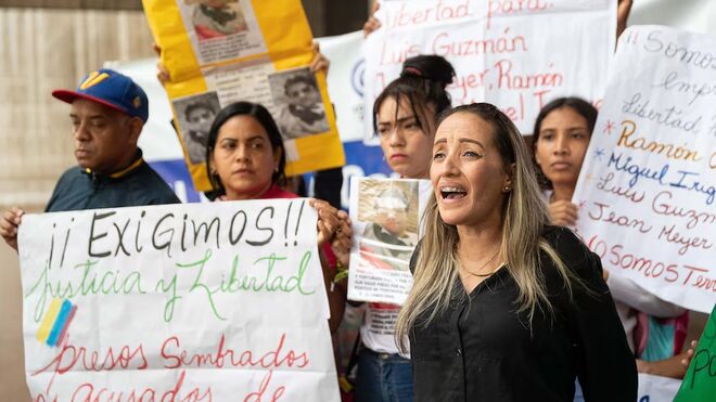 Manifestacion por la libertad de presos politicos en venezuela