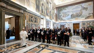 León XIV, con el Cuerpo Diplomático