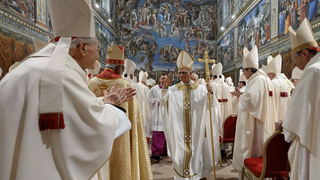 León XIV, en la Capilla Sixtina