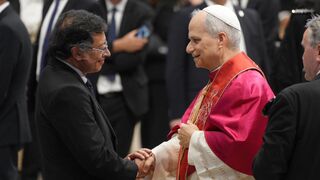 Gustavo Petro, con el Papa