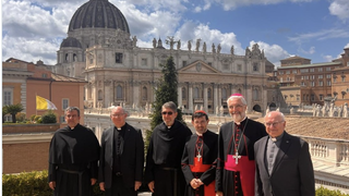 El cardenal Cobo, en la curia agustiniana en Roma
