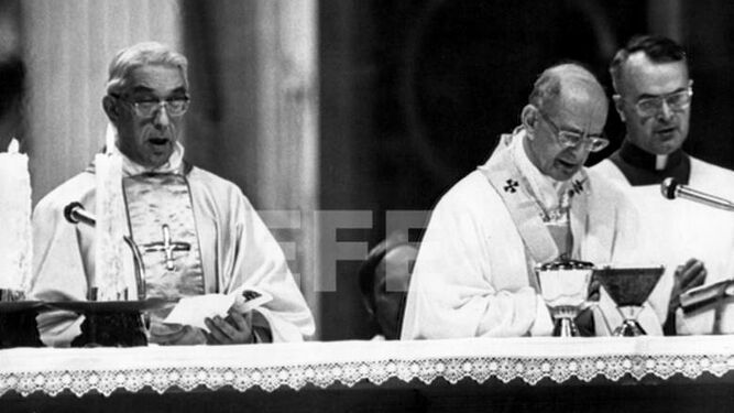 Tarancón con el papa Pablo VI