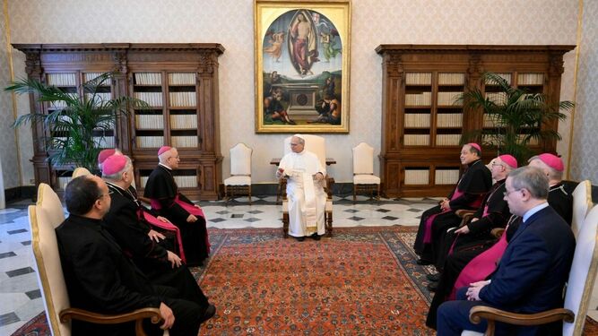 Francisco, los obispos de la COMECE, y el nuncio ante la UE, Bernardito Auza