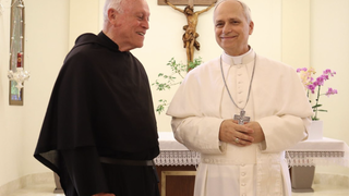 El P. Purcaro con León XIV