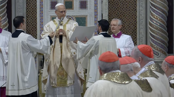 El papa Prevost, en San Juan de Letrán