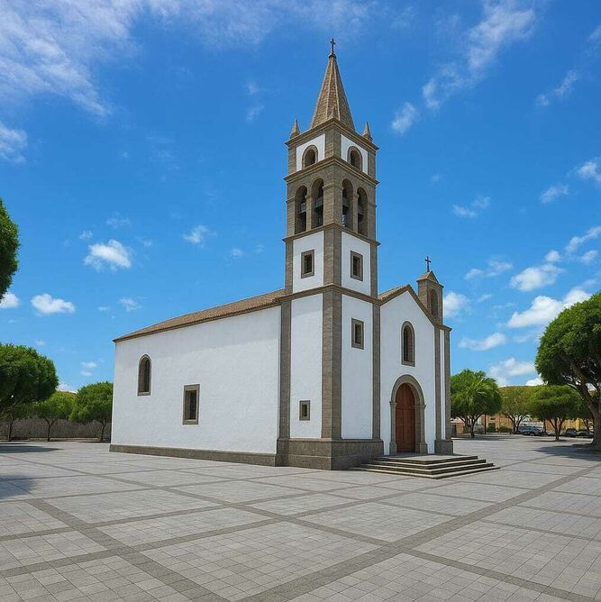 La iglesia sin la casa. Recreación con Inteligencia Artificial.