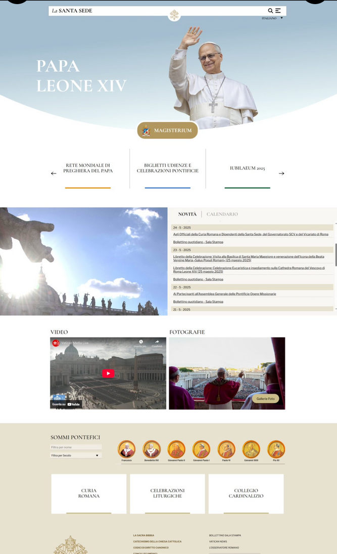 La nueva web del Vaticano