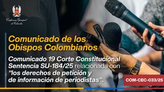 Comunicado de los obispos colombianos