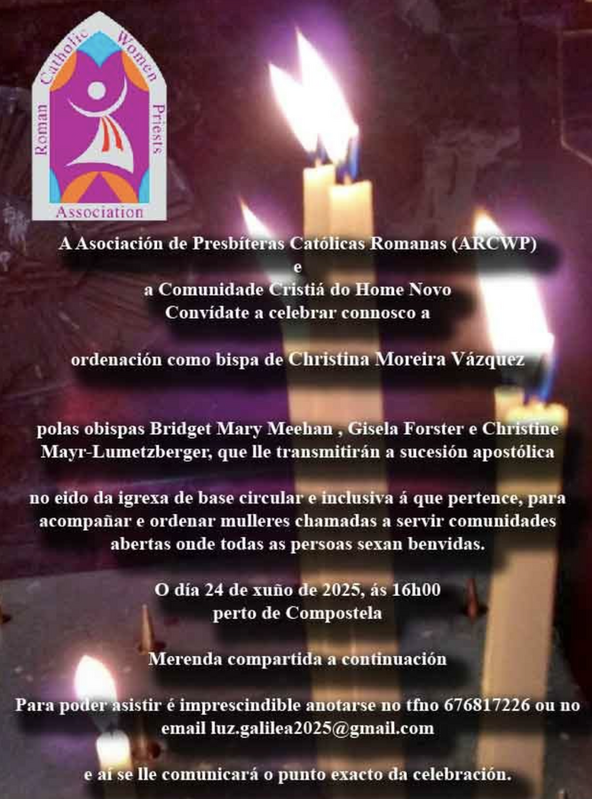 Invitación a la ordenación de Christina Moreira