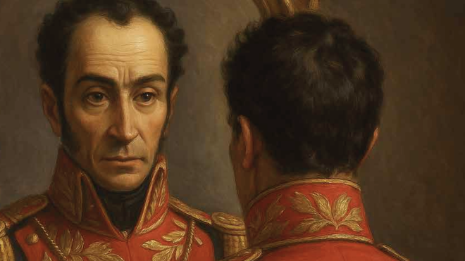 Simón Bolívar, imagen recortada de la cubierta del libro