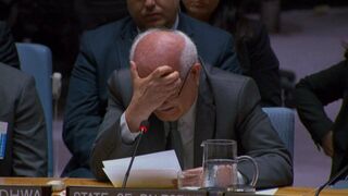 El representante de Palestina en la ONU rompe a llorar