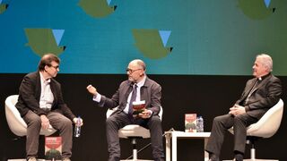 Mario Iceta, y Javier Cercas, en Burgos