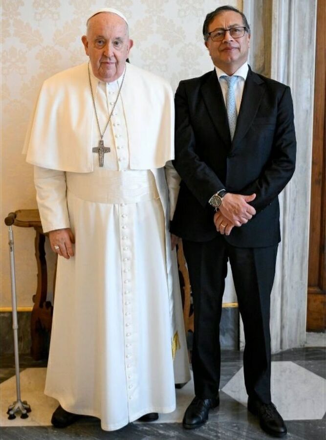 Papa Francisco y Gustavo Petro, 19 enero 2024