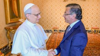 León XIV y Gustavo Petro, 19 mayo 2025