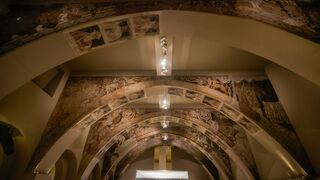 Murales de Sijena en el Museu Nacional d’Art de Catalunya (MNAC)