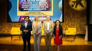 De izqda. a dcha.: Antón Leis, S.A.R. la Infanta Doña Cristina, Francisco Rey Marcos y Sara Pantuliano
