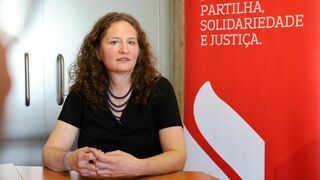 Tetiana Stawnychy, en la sede de Cáritas Portugal