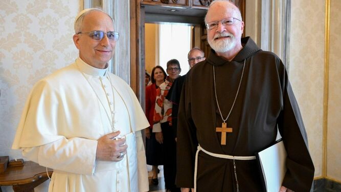 León XIV con el cardenal O'Malley, fundador de la Pontificia Comisión para la Protección de los Menores