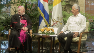 Gallagher, con Díaz Canel, presidente de Cuba