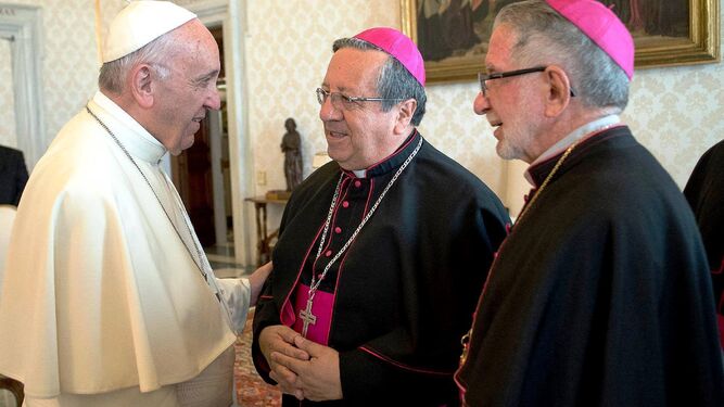 Monseñor Montesdeoca, con el Papa