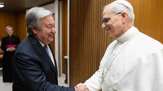 León XIV y Antonio Guterres