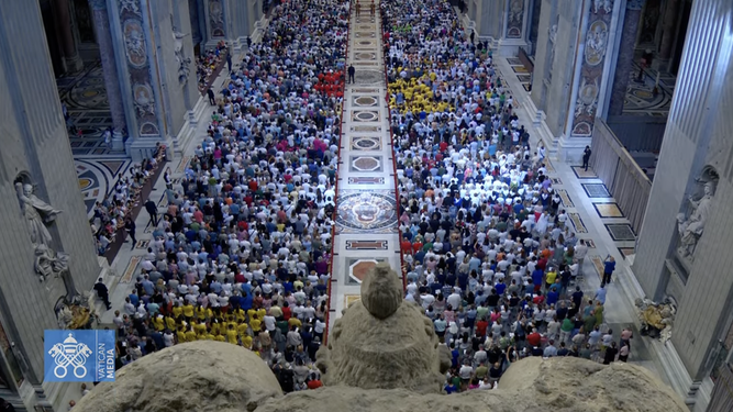 La basílica de San Pedro en el Jubileo de los Deportistas