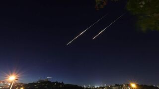 Misiles en el cielo de Jerusalén el 15 de junio de 2025