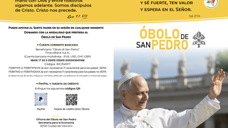 Cartel de la campaña del Óbolo de San Pedro