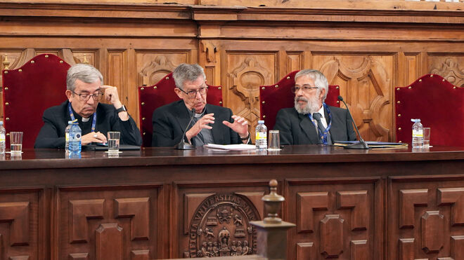 El rector de la UPSA, durante su intervención
