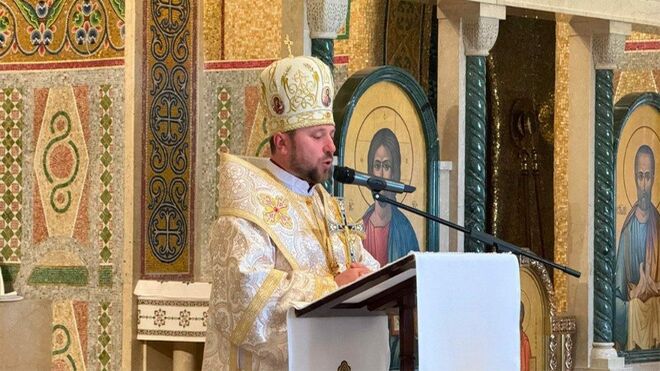Toma de posesión del cardenal Bychok. Basílica de Santa Sofía en Roma